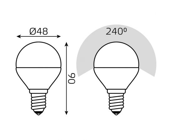 Лампа Gauss Smart LED, шар, G45, 6W, E14, RGBW+dim, 1/10/100 105101406 – изображение 7