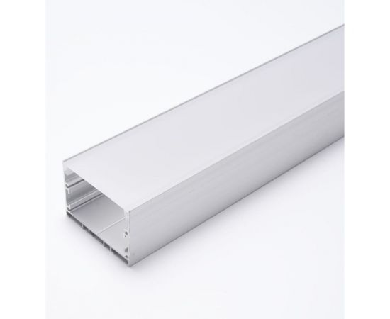 Алюминиевый профиль FERON, линии света, накладной, серебро, CAB257 с матовым экраном 10368 