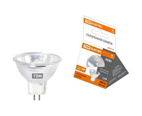 Галогенная лампа с отражателем TDM MR16 - 50 Вт - 12 В - GU5.3 SQ0341-0007 