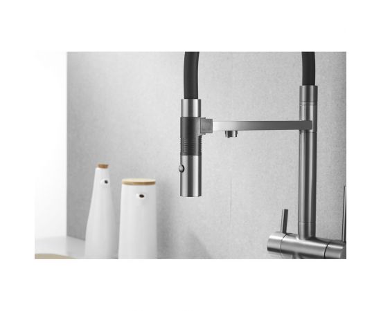 Смеситель для кухни ROSE с подключением к фильтру питьевой воды, оружейная сталь R958T – изображение 14