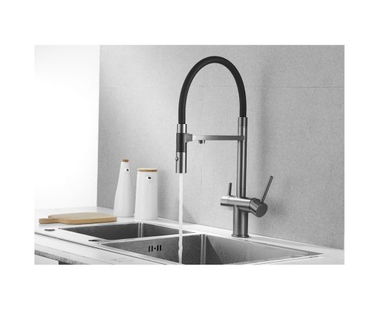 Смеситель для кухни ROSE с подключением к фильтру питьевой воды, оружейная сталь R958T – изображение 16