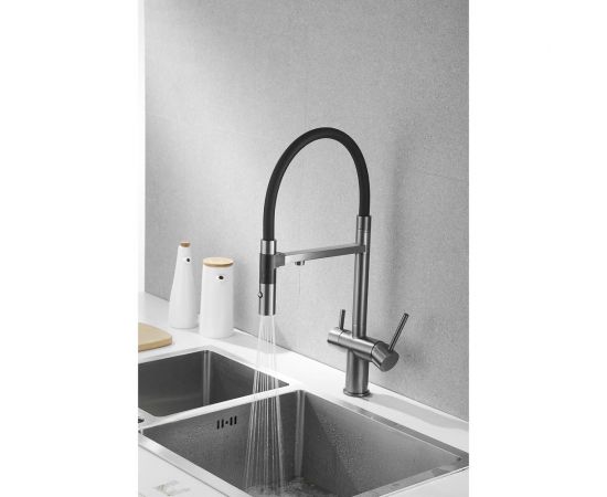 Смеситель для кухни ROSE с подключением к фильтру питьевой воды, оружейная сталь R958T – изображение 18