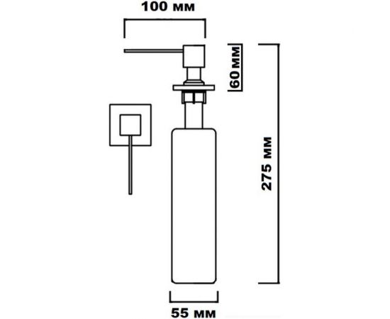 Дозатор врезной для кухонной мойки Savol S-ZY002L 23688 – изображение 2