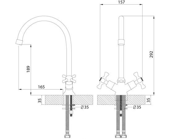 Смеситель для кухни Rossinka H02-72R – изображение 2