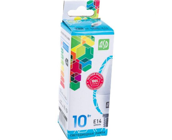 ASD Лампа сд LED-СВЕЧА-std 10Вт 230В Е14 4000К 900Лм 4690612015576 – изображение 2