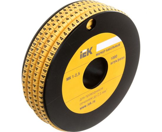 Маркировочное кольцо IEK 1-2.5мм, 4, МК, 1000шт/ролл UMK10-4 – изображение 2