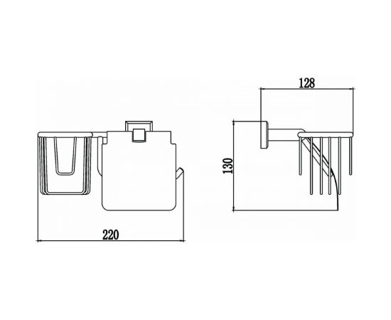 Держатель для туалетной бумаги и освежителя воздуха Savol S-R09551 23231 – изображение 2