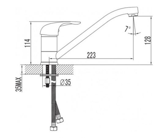 Смеситель для кухни SmartSant Реал хром SM033501AA – изображение 2