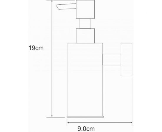 Дозатор для жидкого мыла WasserKRAFT антивандальный K-1399BLACK – изображение 2