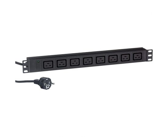 Блок розеток ExeGate ServerPro PDU-19H015 Al-8C19-EU3CU, 19, 1U, алюминий, 8 IEC 320 C19, евро, 3м 280873 – изображение 2