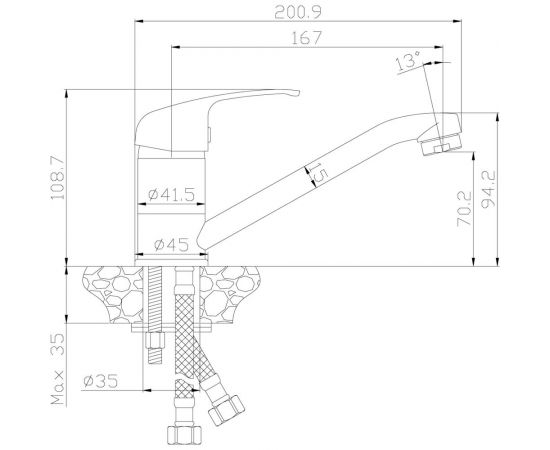 Смеситель для кухни Rossinka Y35-22 – изображение 2