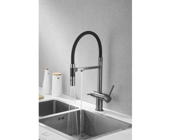 Смеситель для кухни ROSE с подключением к фильтру питьевой воды, оружейная сталь R958T – изображение 21