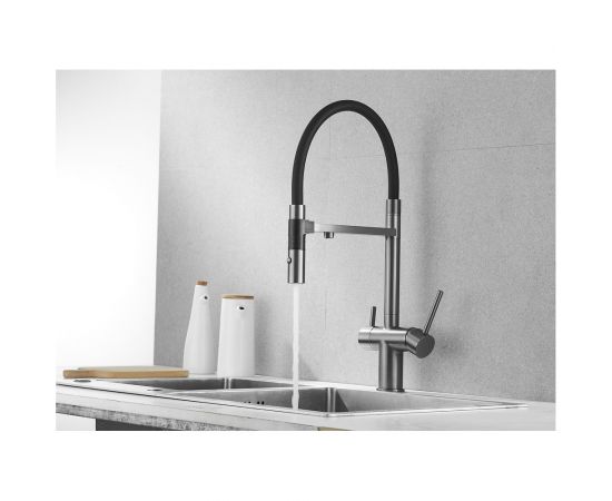Смеситель для кухни ROSE с подключением к фильтру питьевой воды, оружейная сталь R958T – изображение 27