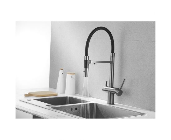 Смеситель для кухни ROSE с подключением к фильтру питьевой воды, оружейная сталь R958T – изображение 28