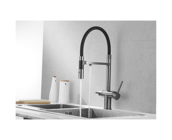 Смеситель для кухни ROSE с подключением к фильтру питьевой воды, оружейная сталь R958T – изображение 29