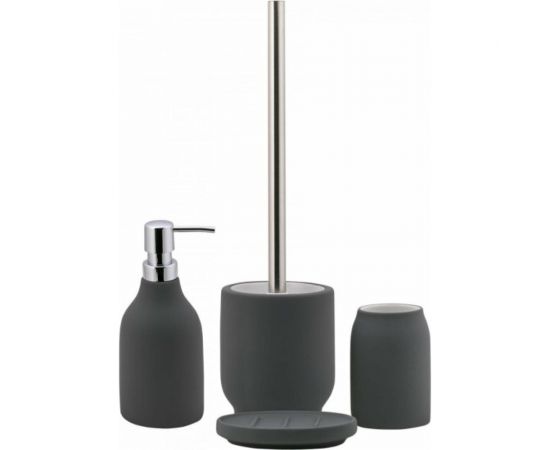 Дозатор жидкого мыла SWENSA UNNA темно-серый, керамика/резина SWTC-1204DGY-01 – изображение 3