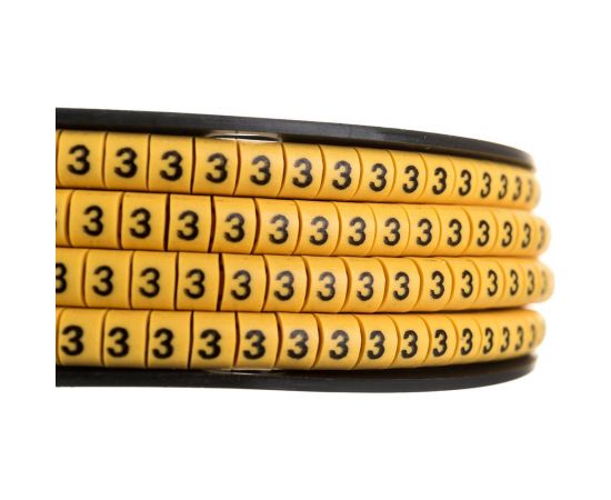 Маркировочное кольцо IEK 1-2.5мм, 3, МК, 1000шт/ролл UMK10-3 – изображение 3