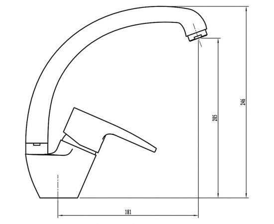 Смеситель для кухни СоюзКран поворотный излив 25 см, керамический картридж 40 мм, хром, цинк SK01-C125 566-306 – изображение 4