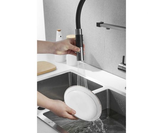 Смеситель для кухни ROSE с подключением к фильтру питьевой воды, оружейная сталь R958T – изображение 5