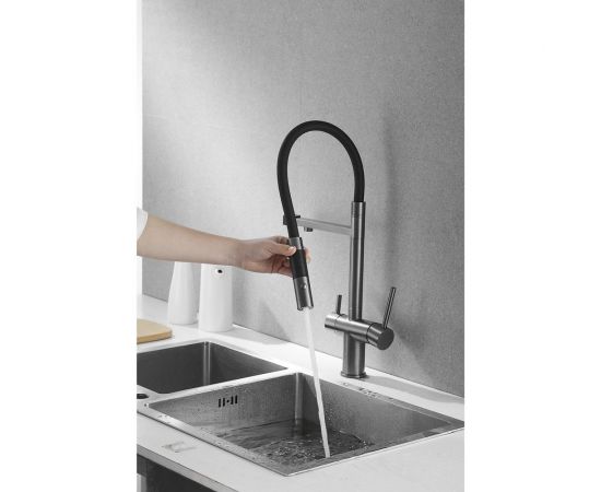 Смеситель для кухни ROSE с подключением к фильтру питьевой воды, оружейная сталь R958T – изображение 7