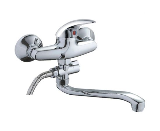 Смеситель для ванны LEDEME картридж диаметр 40 мм, длинный излив L30S, силумин L2138-B 89253 