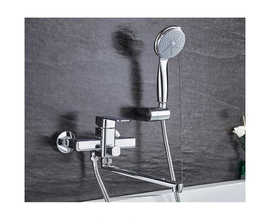 Смеситель для ванны LEDEME картридж диаметр 35 мм, дивертор в корпусе L2233 806185 – изображение 2