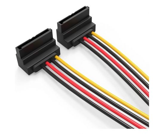 Кабель питания-разветвитель Vention SATA 15pin M / 2 x SATA 15pin F, угол 90 - 0.15м KDBBB – изображение 2