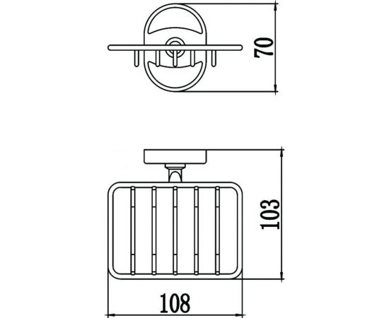Настенная мыльница-решетка Savol хром S-L07032 23207 – изображение 2