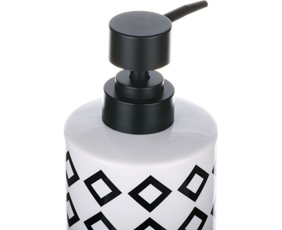 Дозатор для жидкого мыла Moroshka Memphis 7,5x7,5x17 см., цвет белый, черный и синий 905-308-01 – изображение 2