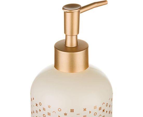 Дозатор для жидкого мыла Moroshka Royal Ascot 8x8х17,5 см., цвет бежевый и коричневый 922-308-01 – изображение 2