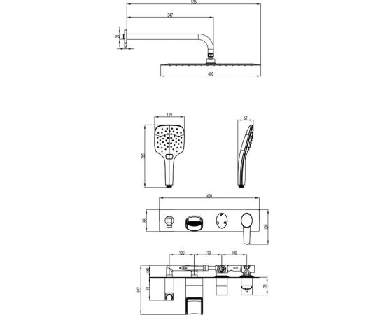 Смеситель для ванны и душа Lemark Atlantiss встраиваемый LM3225C – изображение 2