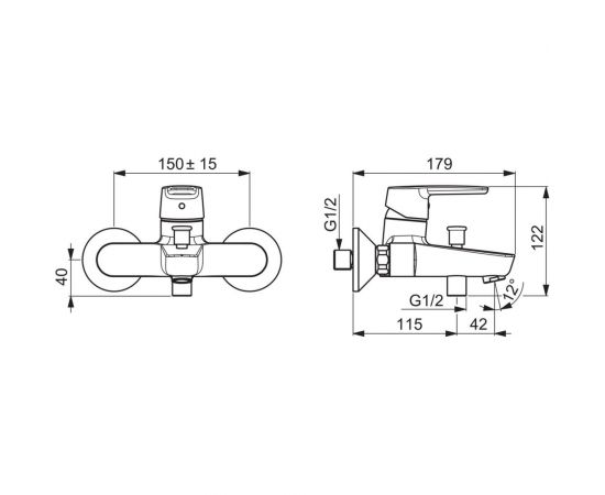 Cмеситель для ванны ORAS Saga New 3940Y 00000053381 – изображение 2