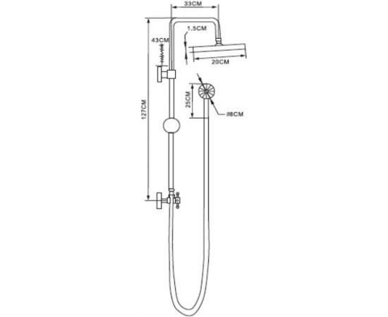 Душевая стойка Potato с лейкой P3561 – изображение 2