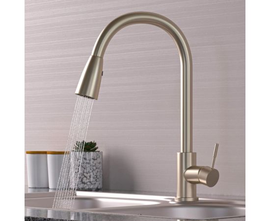 Смеситель для кухни Mixline выдвижная лейка 35k MLSS-0323 518615 – изображение 2