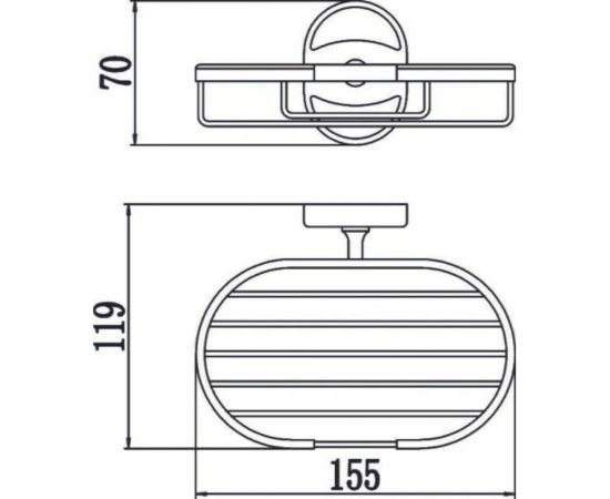 Настенная мыльница-решетка Savol S-007032-1 23208 – изображение 2