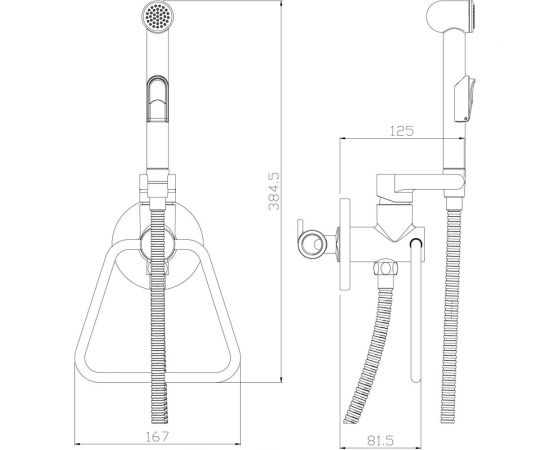 Смеситель с гигиеническим душем Rossinka встраиваемый X25-55 – изображение 3