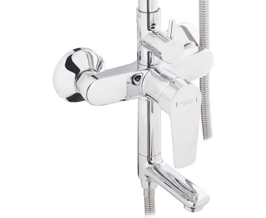 Смеситель для ванны и душа Rossinka с регулируемой высотой штанги и лейкой, Тропический дождь S35-46 – изображение 3