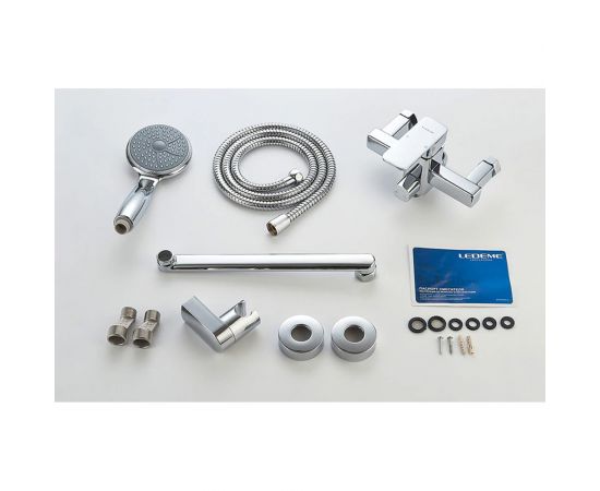 Смеситель для ванны LEDEME картридж диаметр 35 мм, дивертор в корпусе L2233 806185 – изображение 4