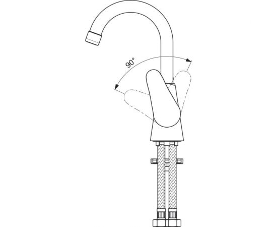 Смеситель для умывальника Vidima ORION BA364AA 00039182 – изображение 4