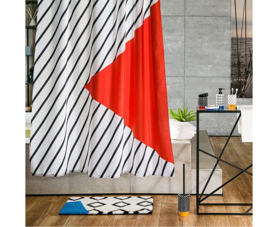 Дозатор для жидкого мыла Moroshka Memphis 7,5x7,5x17 см., цвет белый, черный и синий 905-308-01 – изображение 5