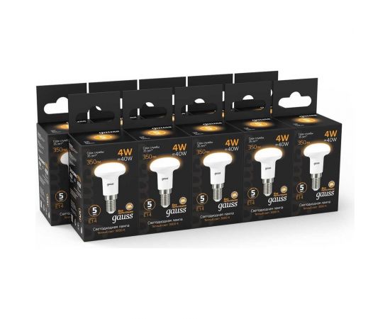 Светодиодная Лампа Gauss R39 4W 350lm 3000K Е14 LED 1/10/100 106001104 – изображение 7