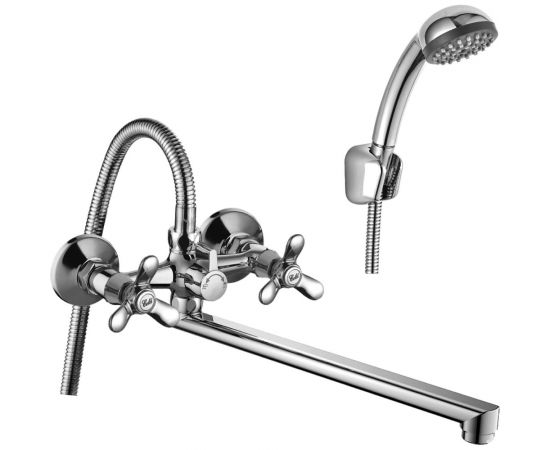Смеситель для ванны Rossinka Q02-80 универсальный 