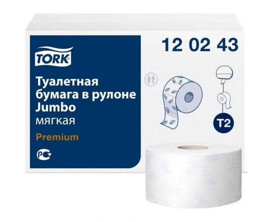 Туалетная бумага TORK Premium 170 м 2-слойная белая 120243 124543 22172 