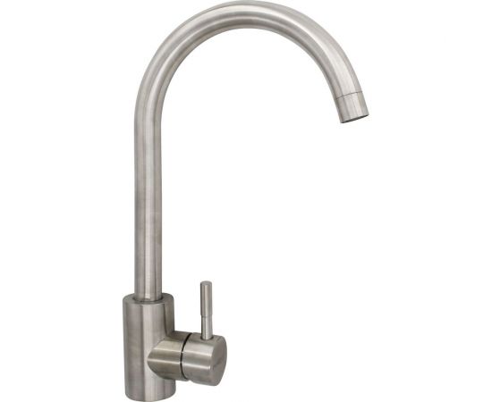 Смеситель для кухни РемоКолор нержавеющая сталь, керамический картридж 40 мм 67-0-780 