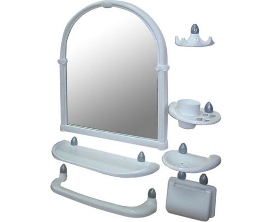 Набор для ванны Росспласт ОЛИМПИЯ 6 предметов, белый 534628 