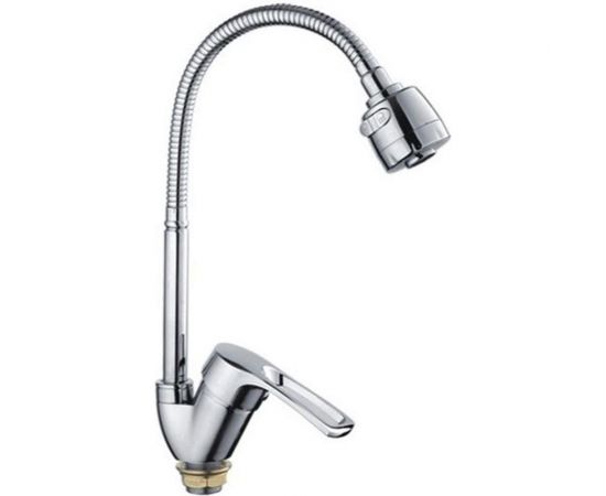 Смеситель для кухни FRAP F43701-B гибкий излив, гайка 535451 