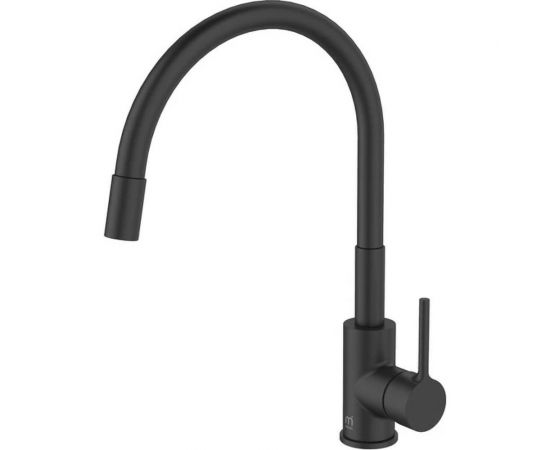 Смеситель для кухни Milardo Meal с гибким изливом, черный матовый M01BL0FM05 