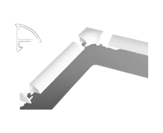Набор 2 заглушки + 2 угловых соединения для планки 6 RAVAK белый 00000030998 B440000001 