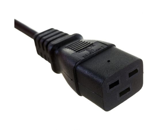 Шнур питания LANMASTER C19-C14, 3х0.75, 220В, 10А, черный, 1.5 метра LAN-PP19/14-1.5-BK – изображение 2