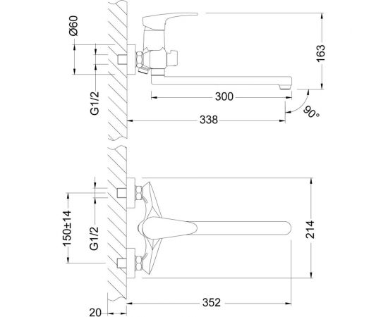 Смеситель Lemark Linara универсальный LM0451C – изображение 2
